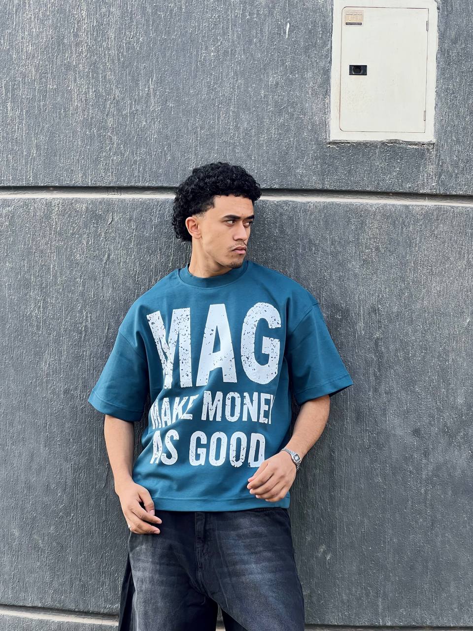 Oversized indigo t-shirt