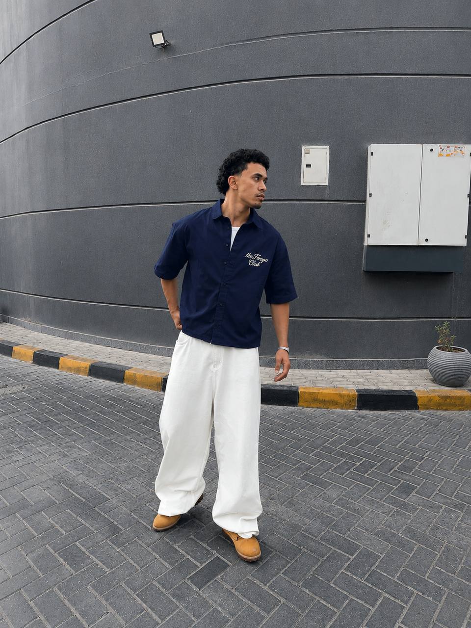 Navy boxy shirt