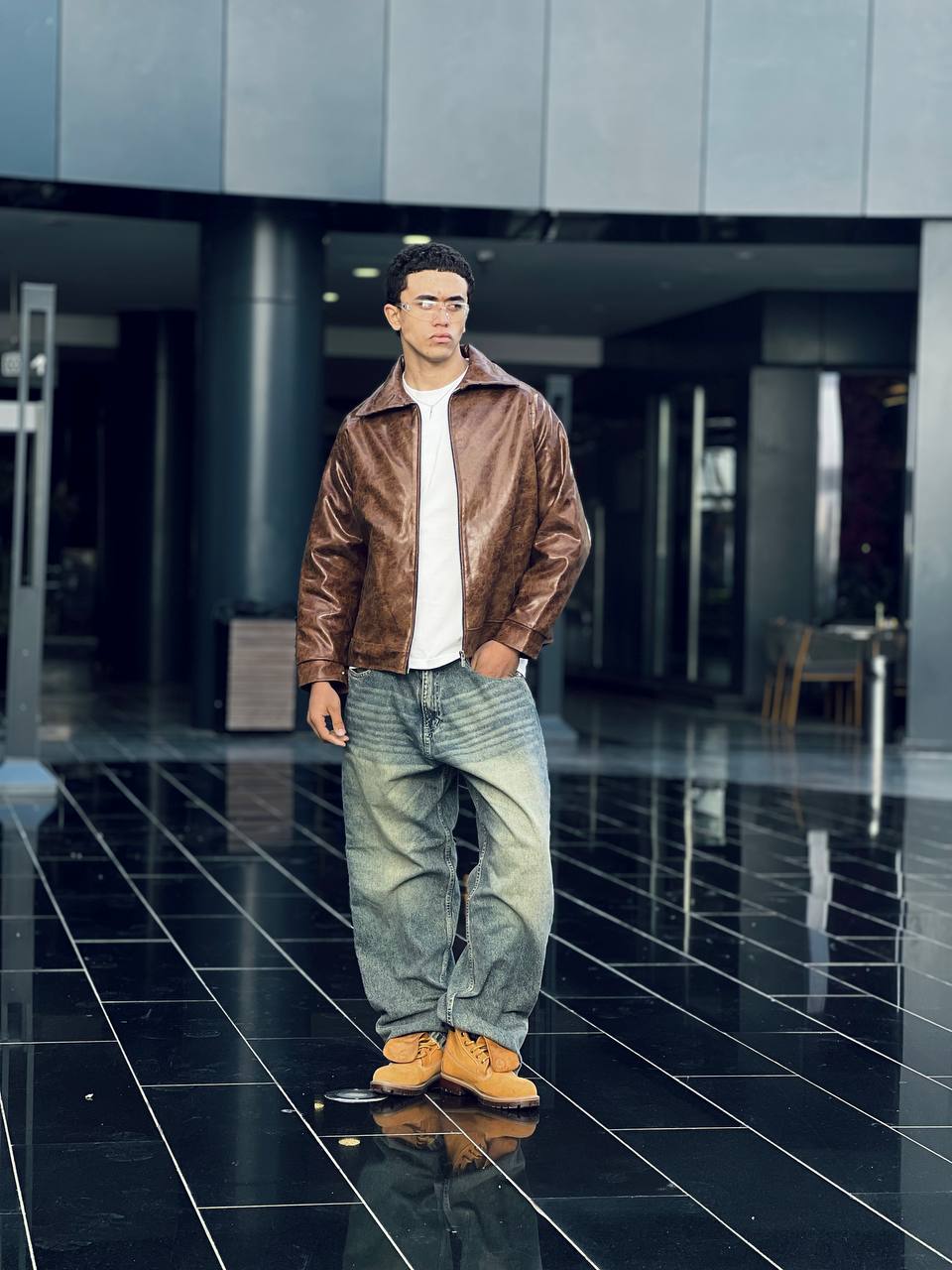 brown leather Jacket