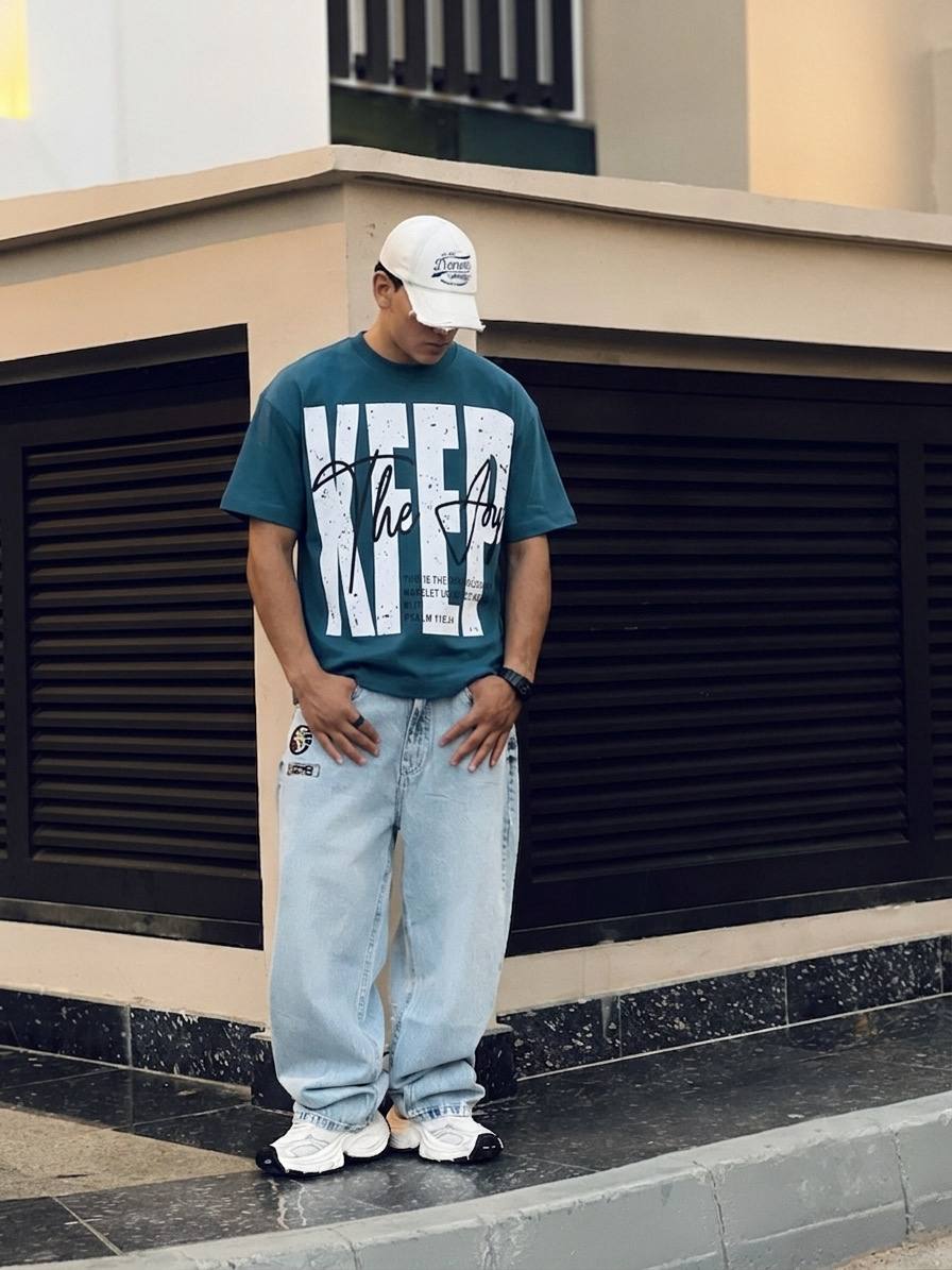 Oversized Indigo T-Shirt