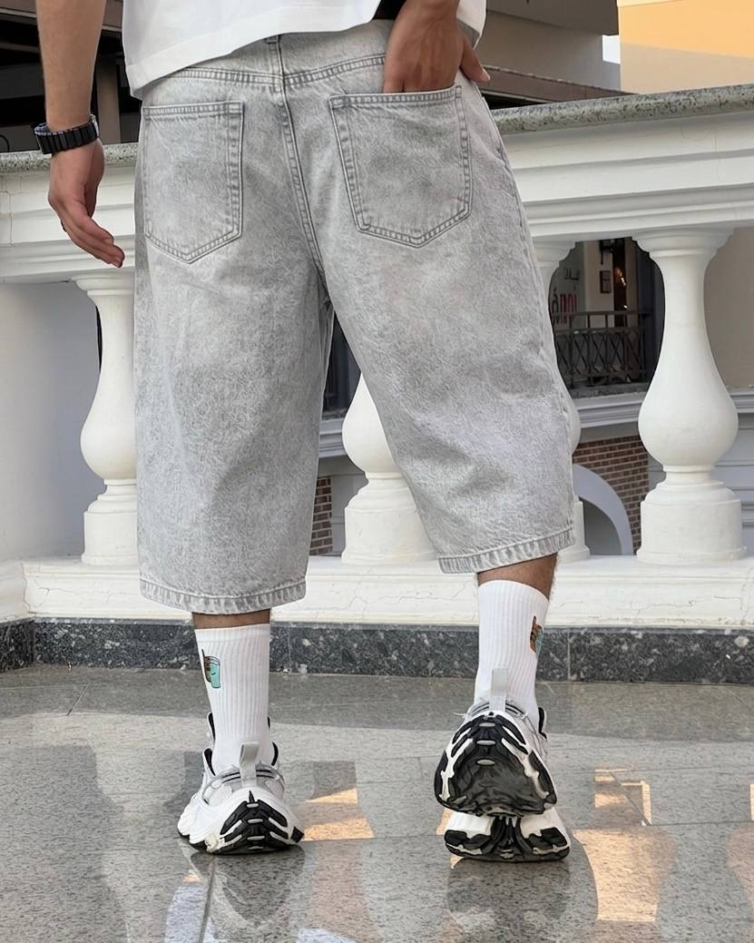 Gray Short Jeans