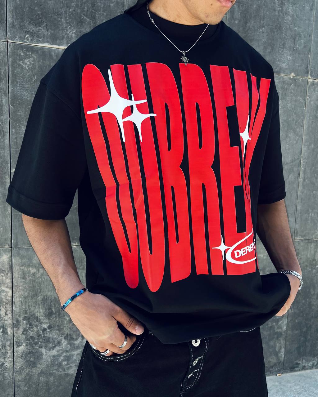 Oversized black T-shirt