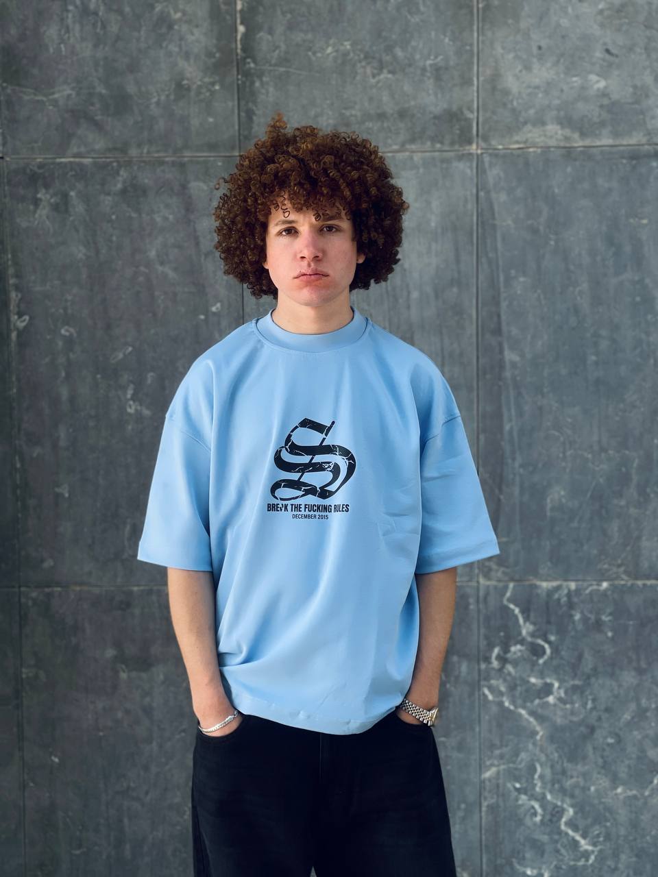 Oversized babyblue T-shirt