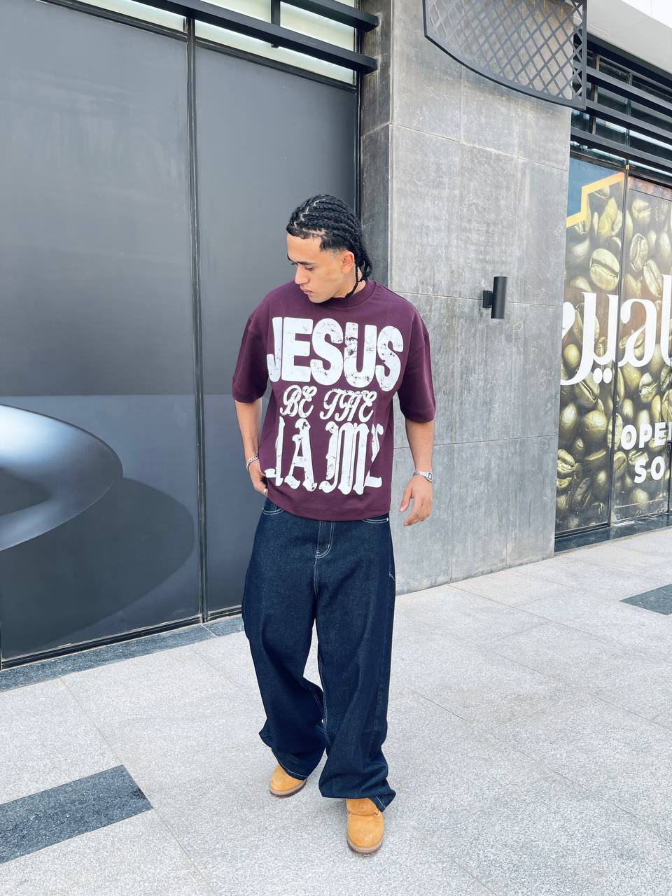 Oversized marrwon T-shirt