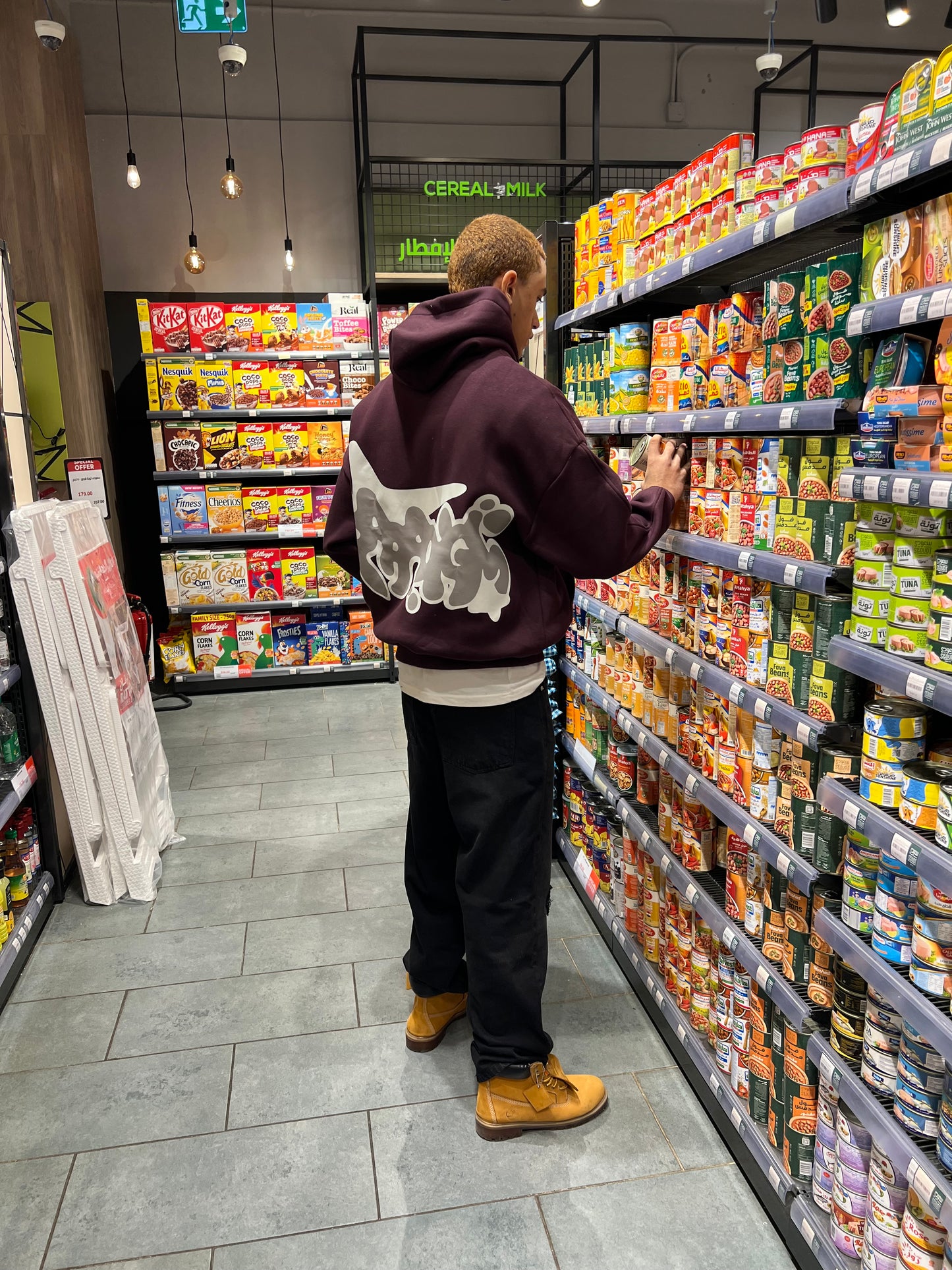 Burgundy oversized hoodie