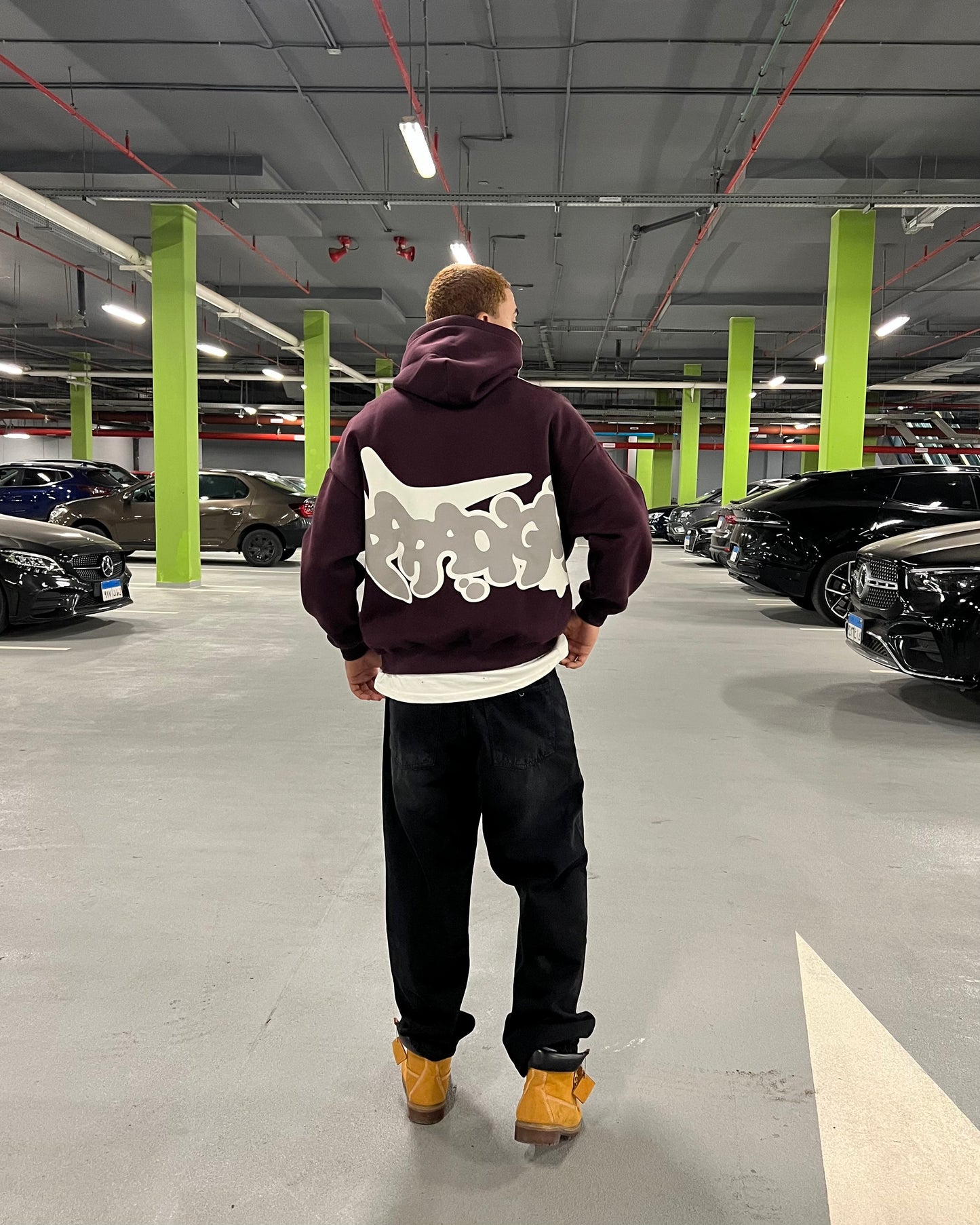 Burgundy oversized hoodie