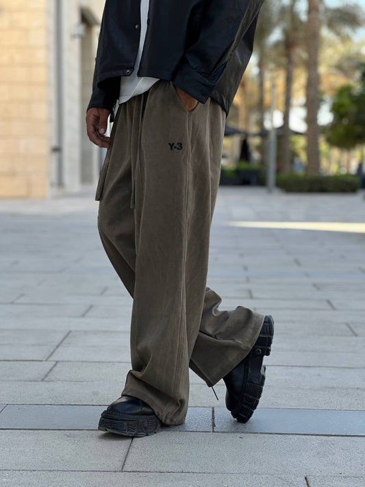 brown oversized sweatpants