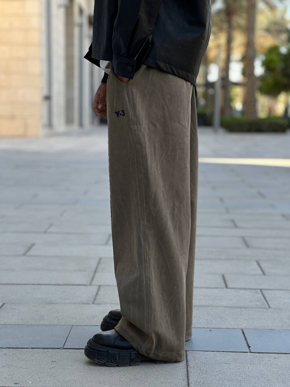 brown oversized sweatpants