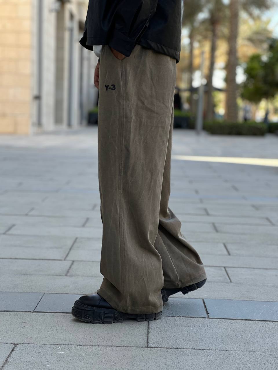 brown oversized sweatpants