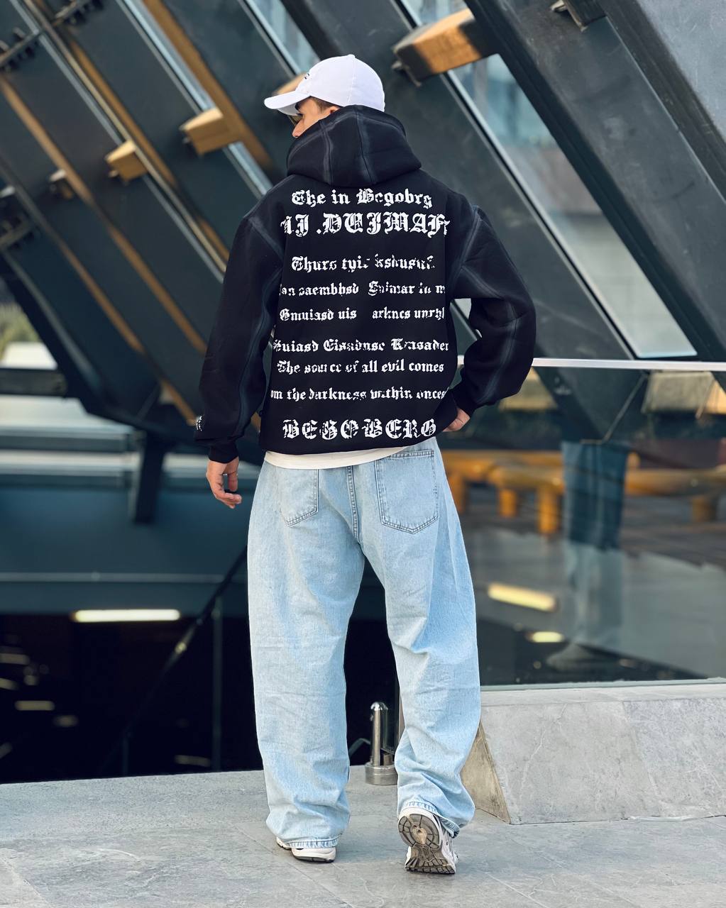 Oversized black hoodie