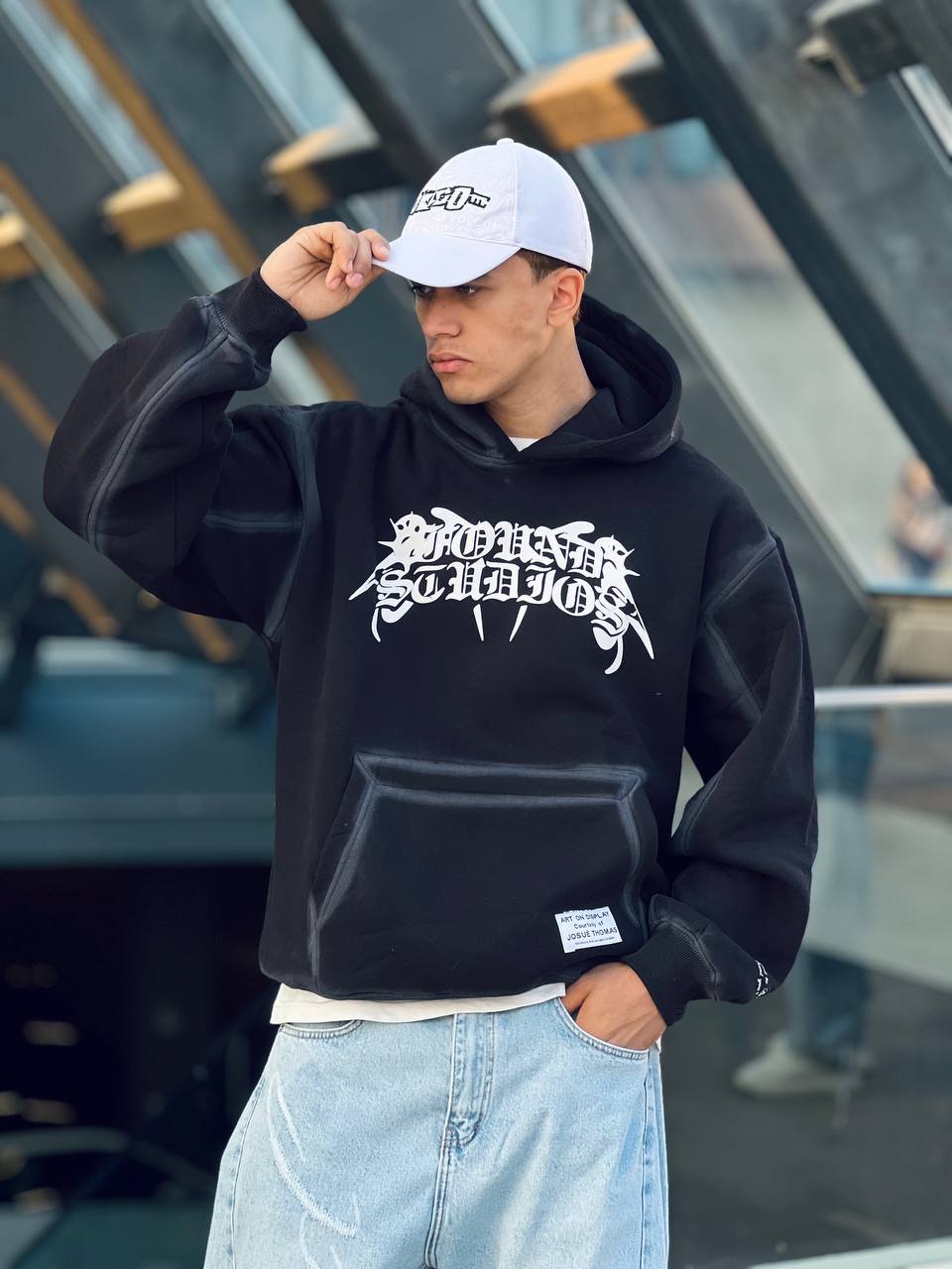 Oversized black hoodie