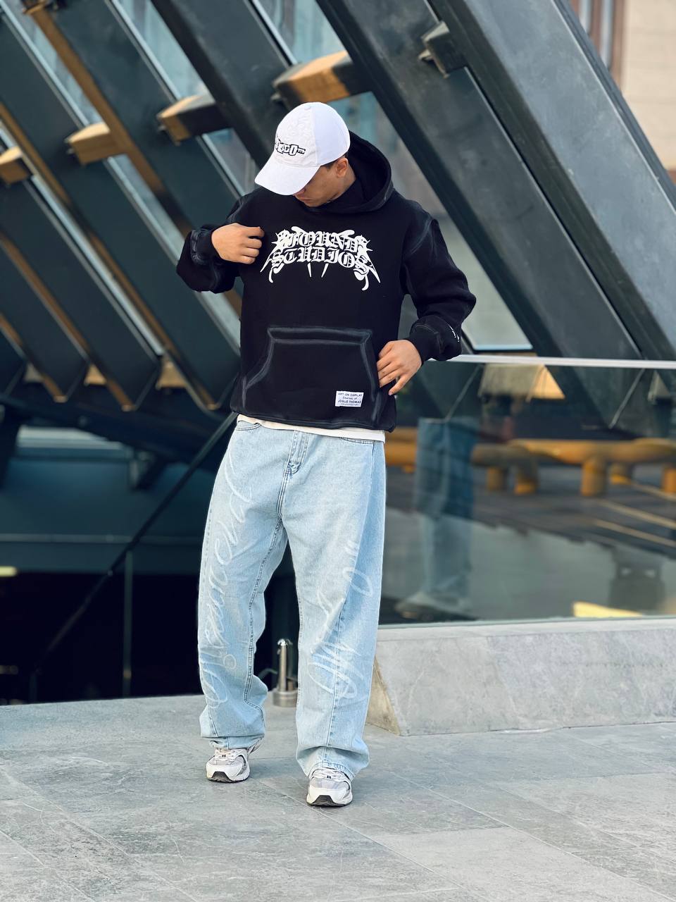 Oversized black hoodie