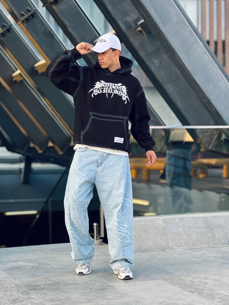 Oversized black hoodie