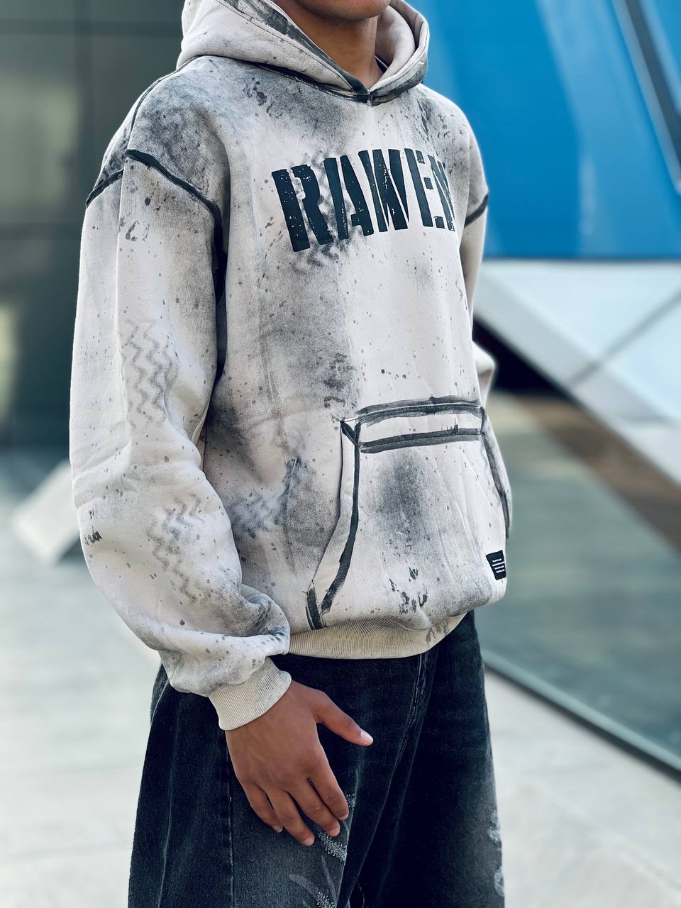 Oversized beige hoodie