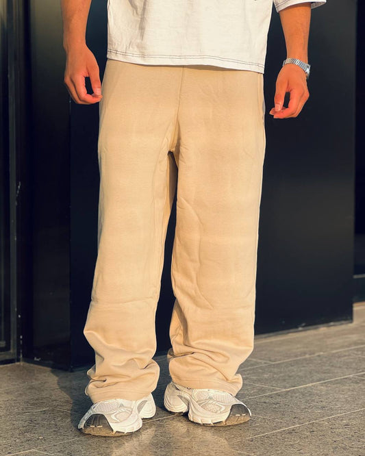 Beige basic sweatpants
