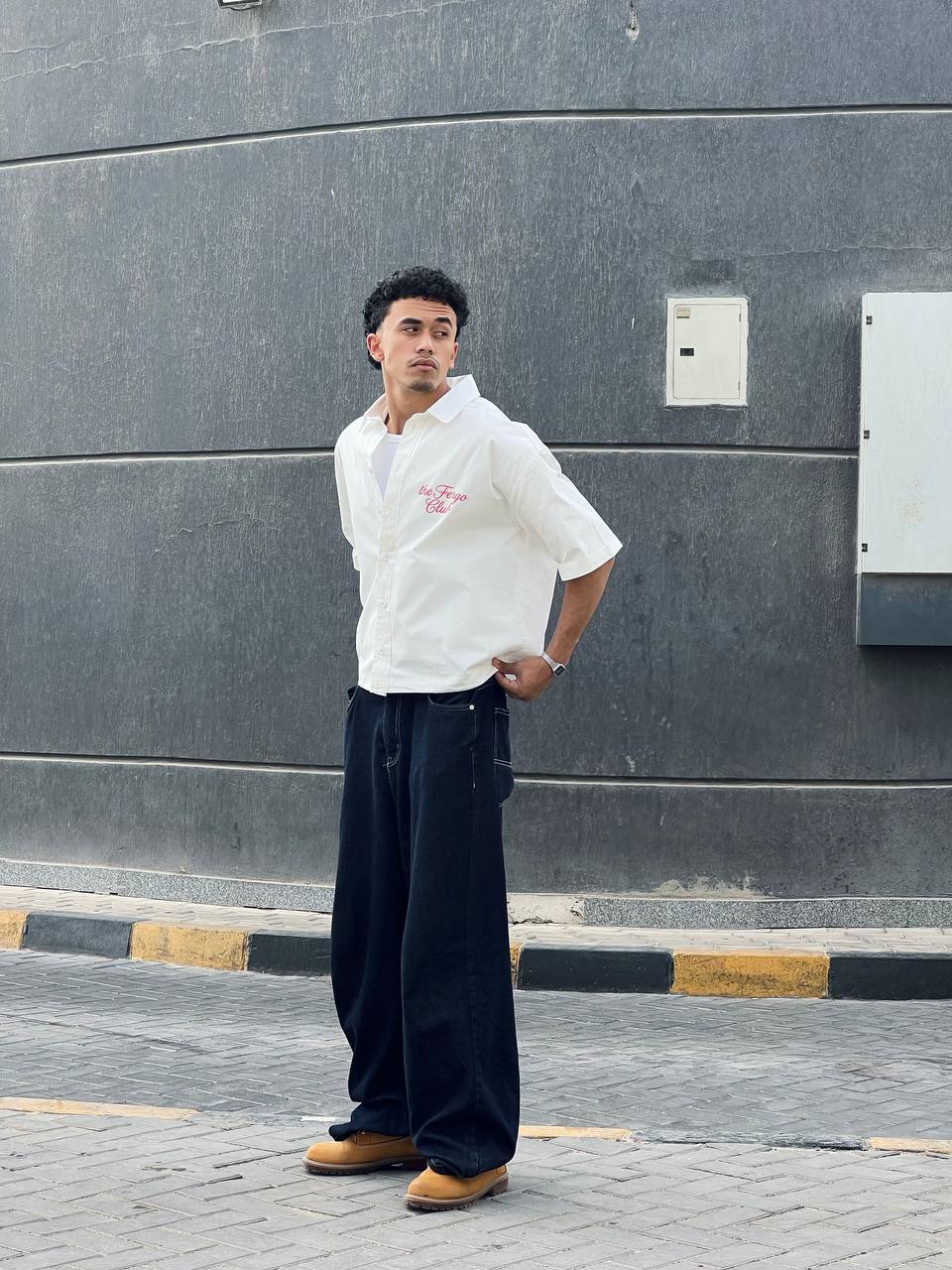 White boxy shirt