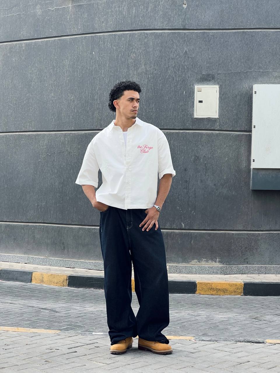 White boxy shirt