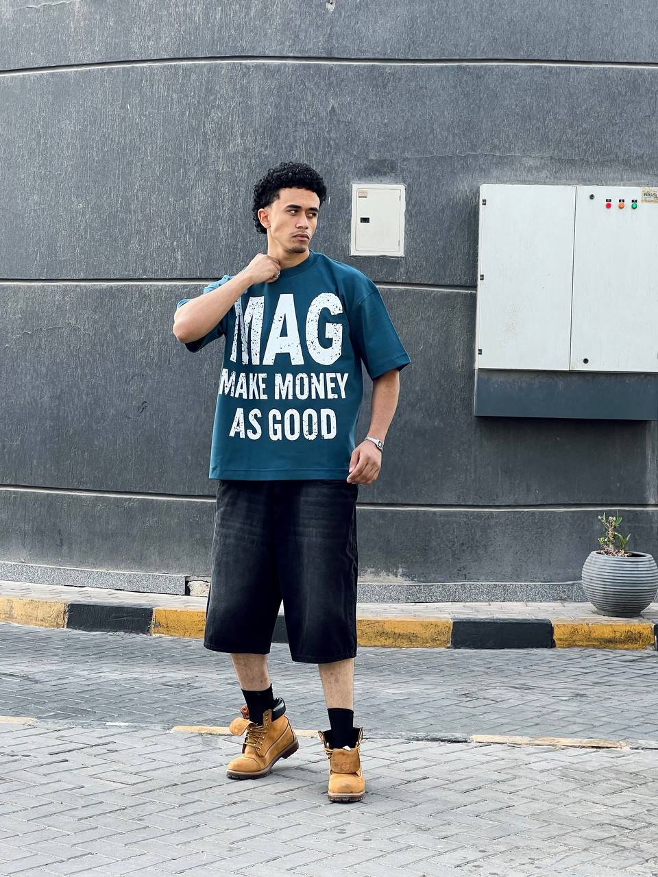 Oversized indigo t-shirt