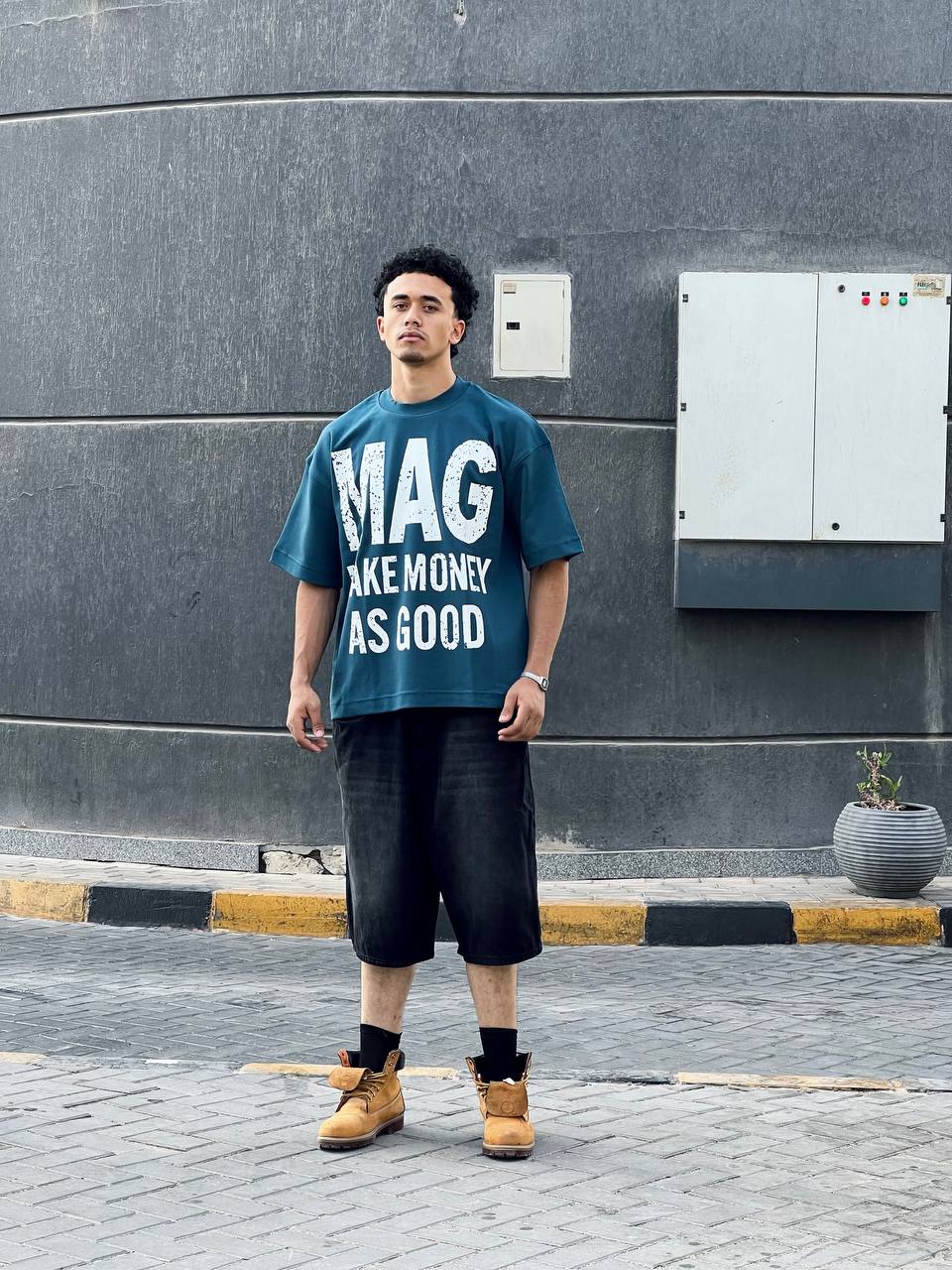 Oversized indigo t-shirt