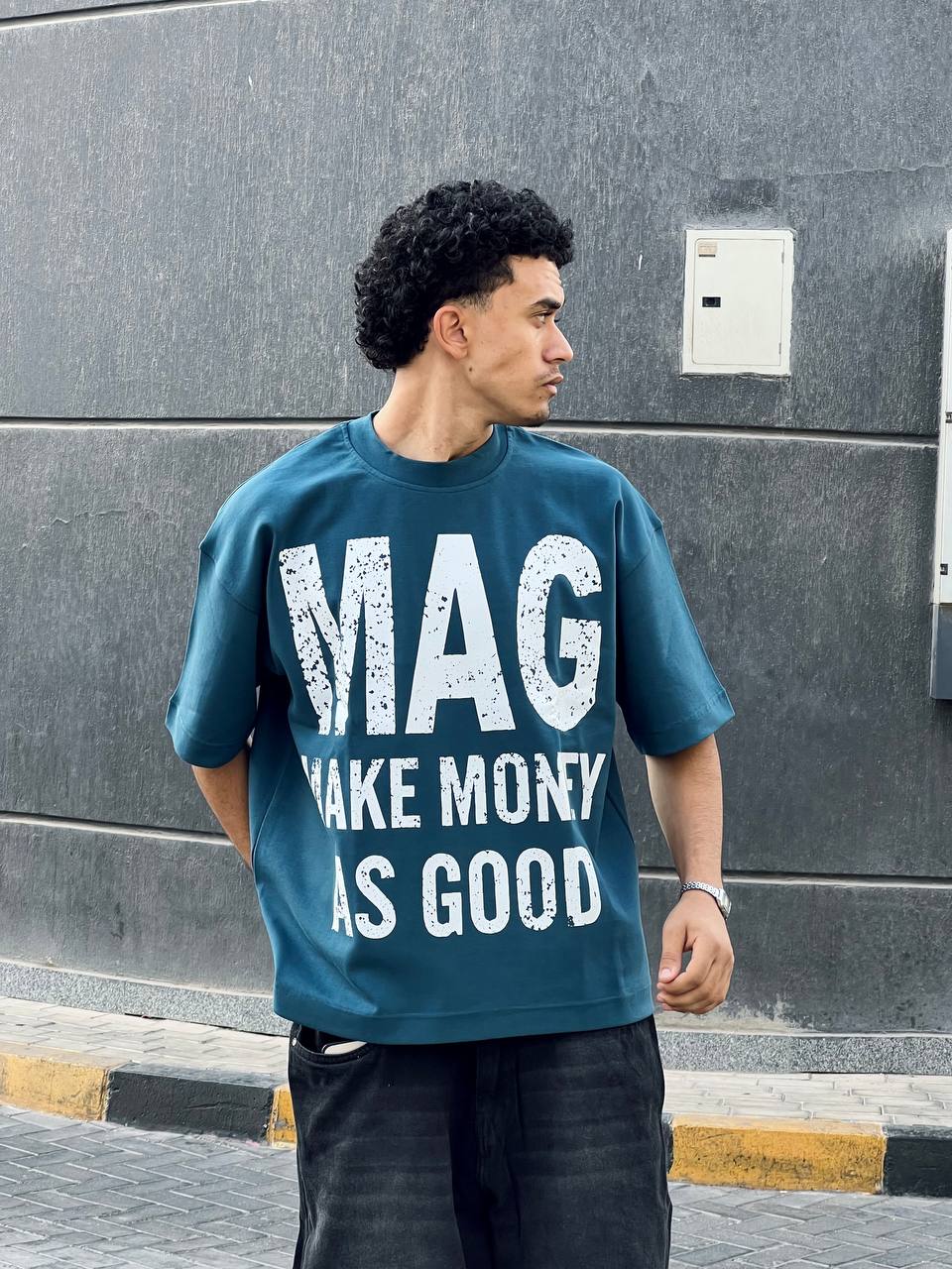 Oversized indigo t-shirt