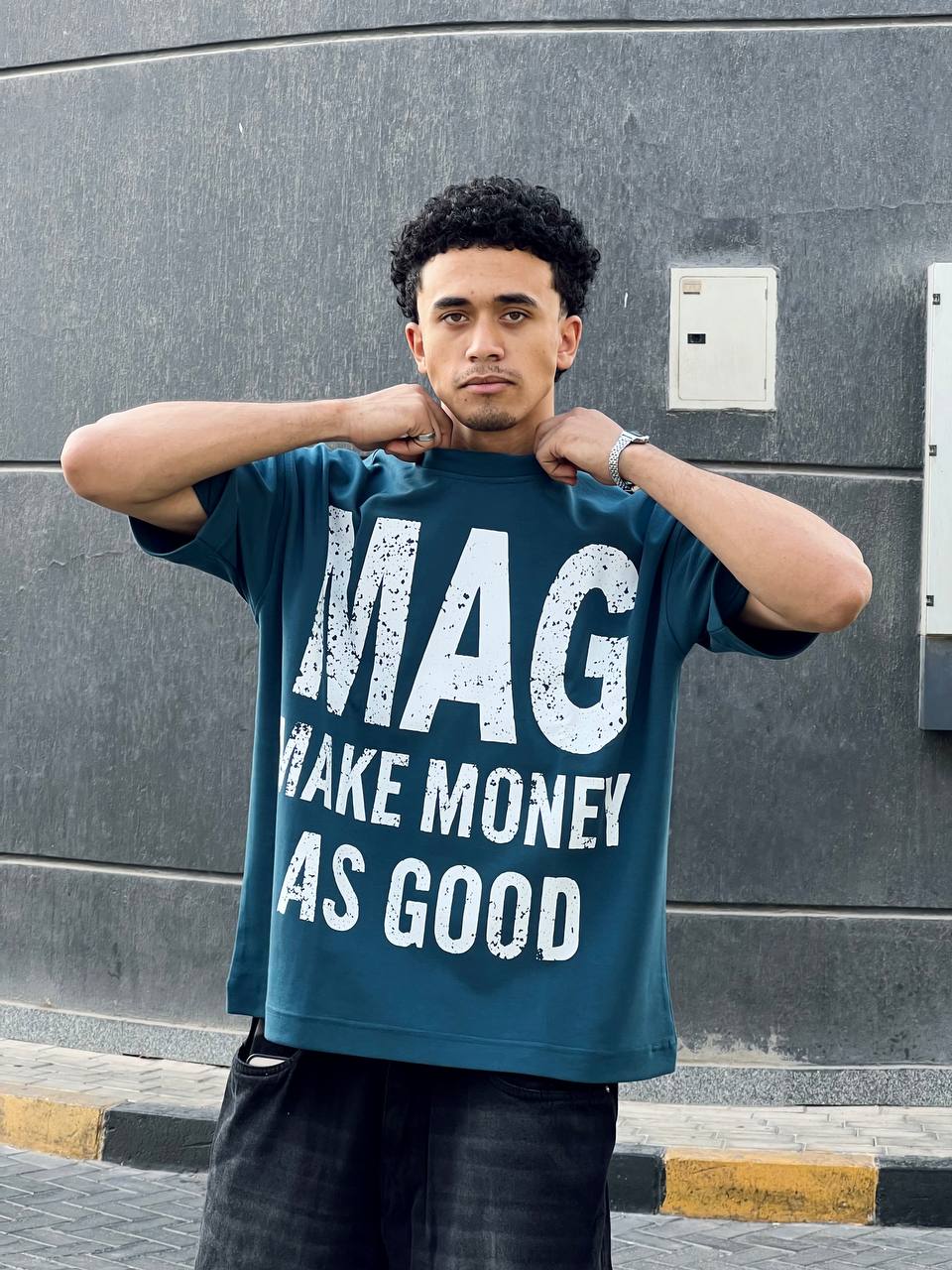 Oversized indigo t-shirt