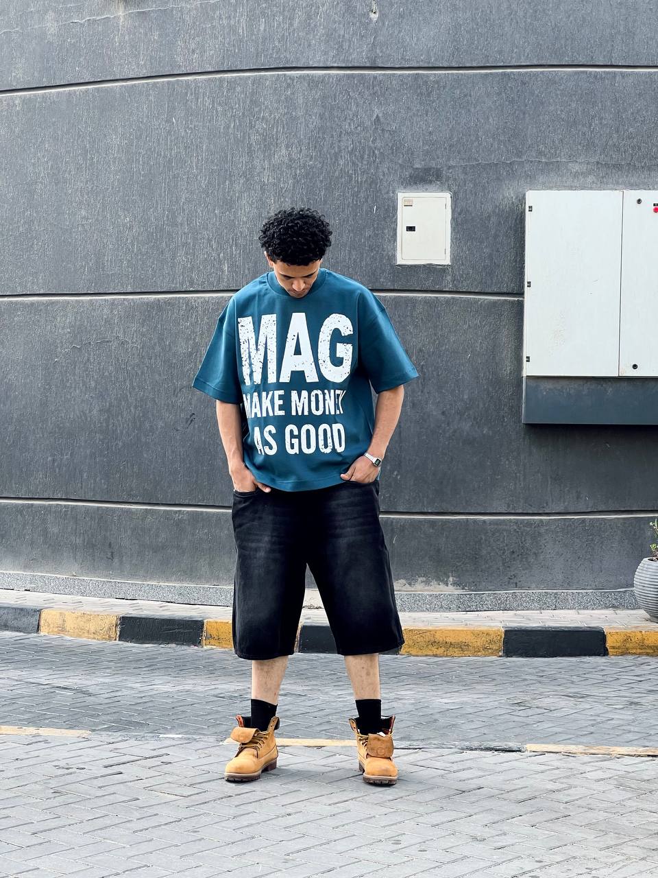 Oversized indigo t-shirt