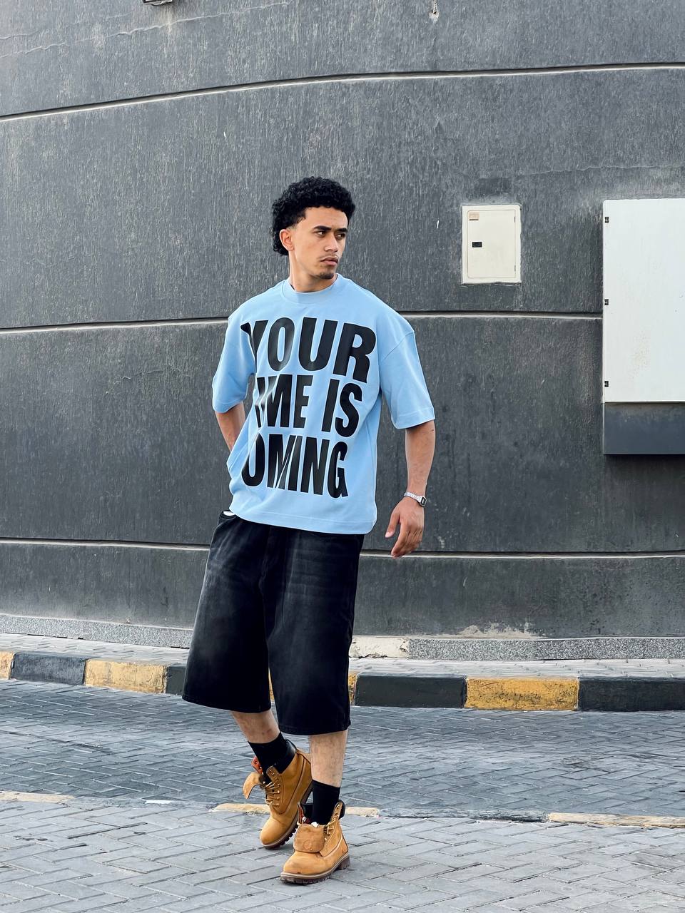 Oversized baby blue t-shirt