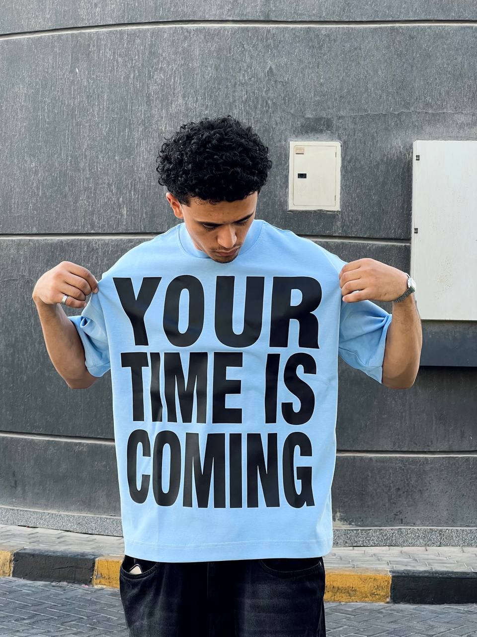 Oversized baby blue t-shirt