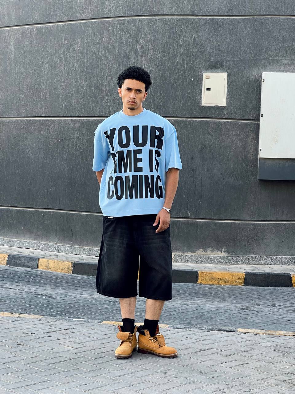 Oversized baby blue t-shirt