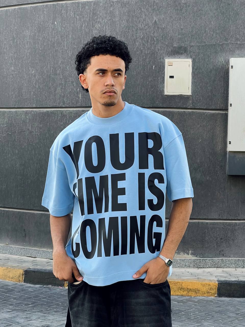 Oversized baby blue t-shirt