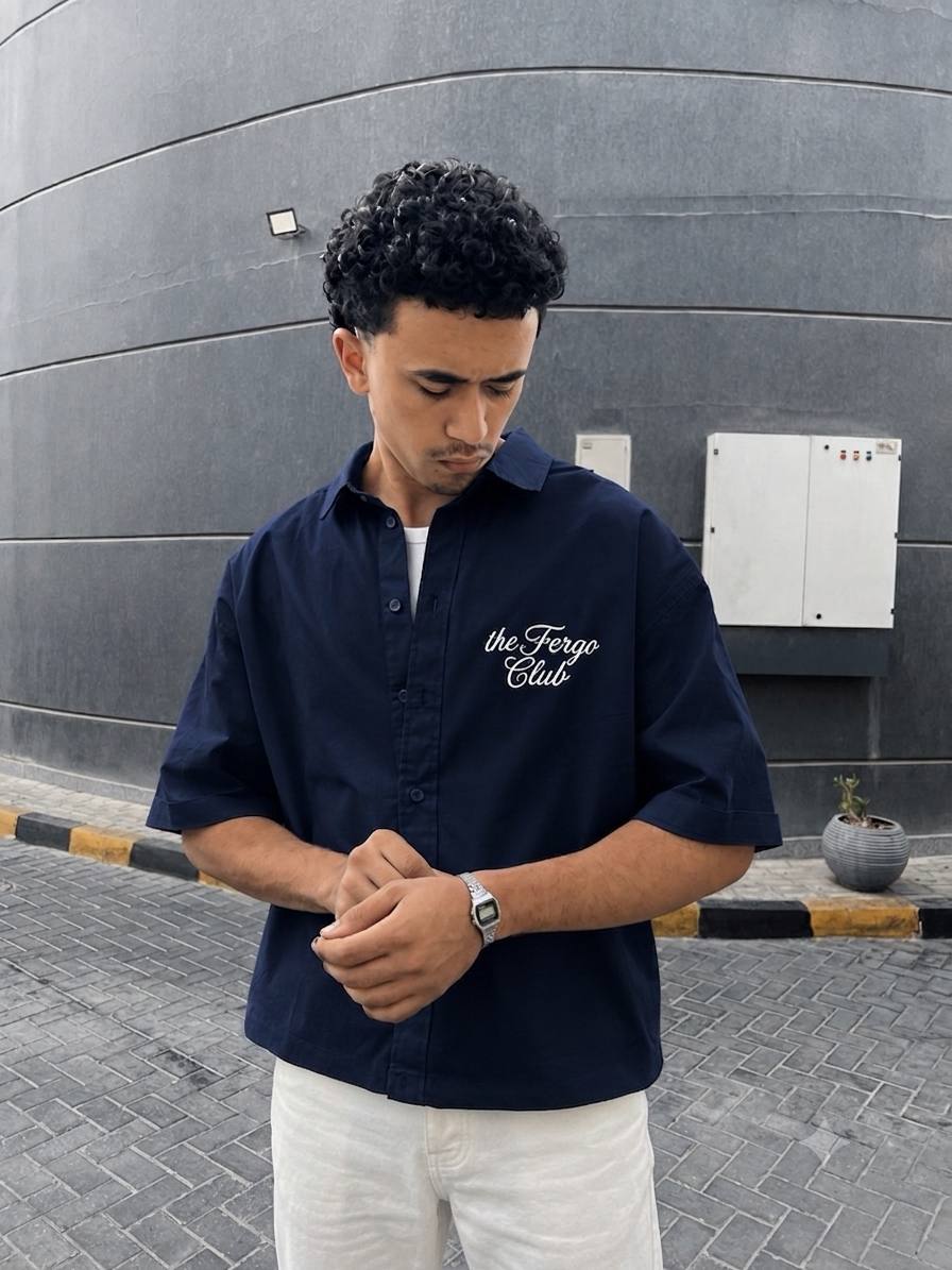 Navy boxy shirt