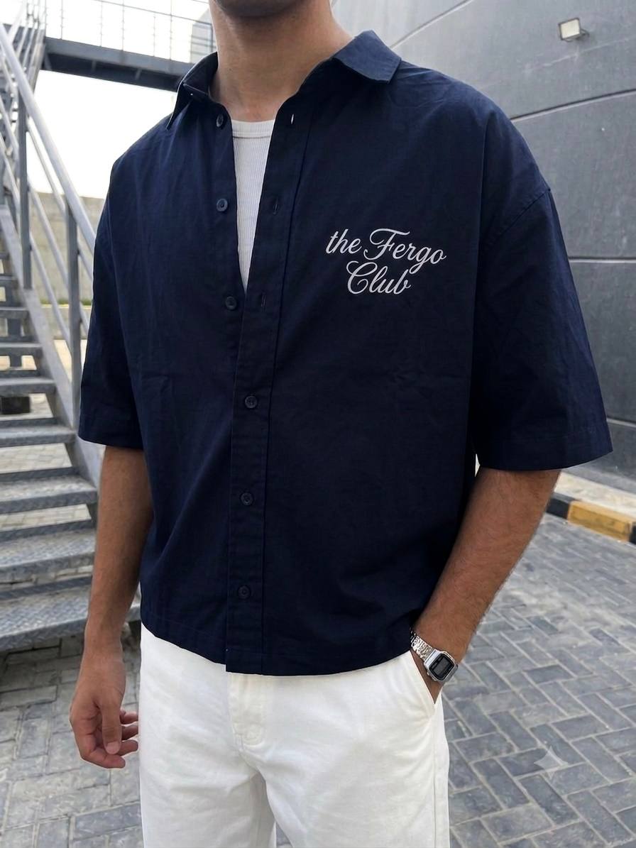 Navy boxy shirt