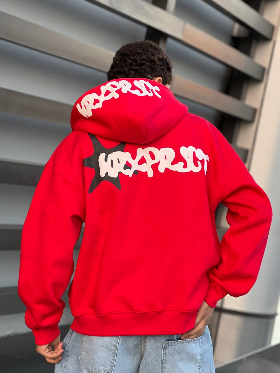 Red zipper hoodie
