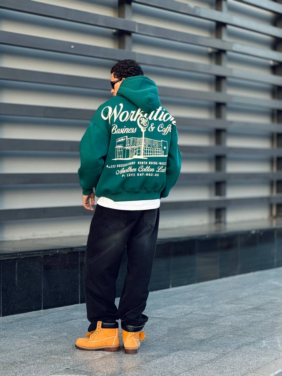 oversized green hoodie