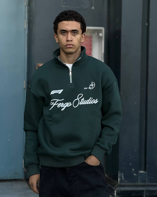 Essentiall green zip-up