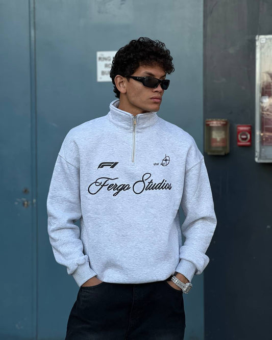 Essentiall gray zip-up