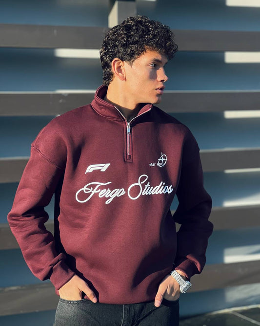 Essentiall Burgundy zip-up