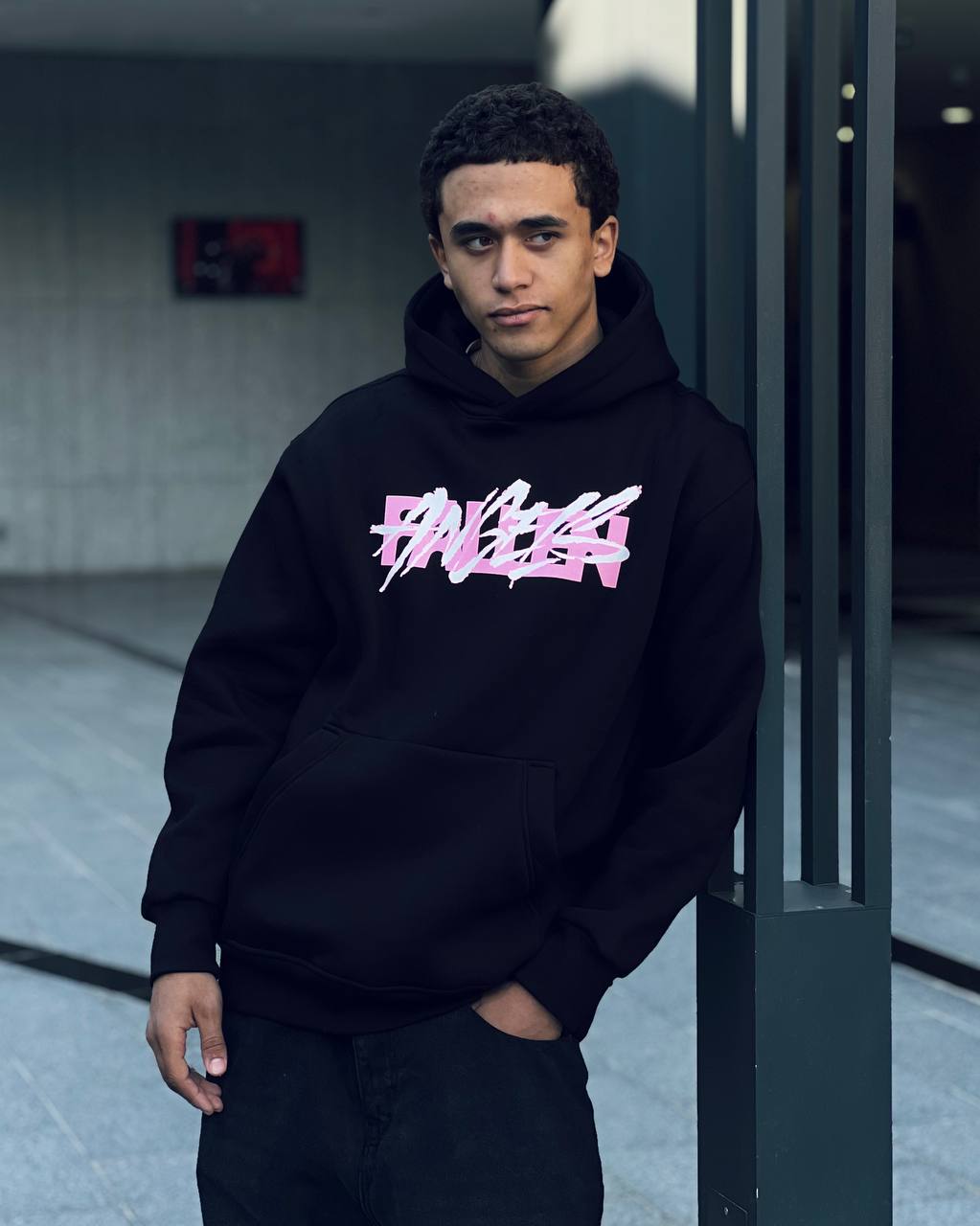 oversized black hoodie