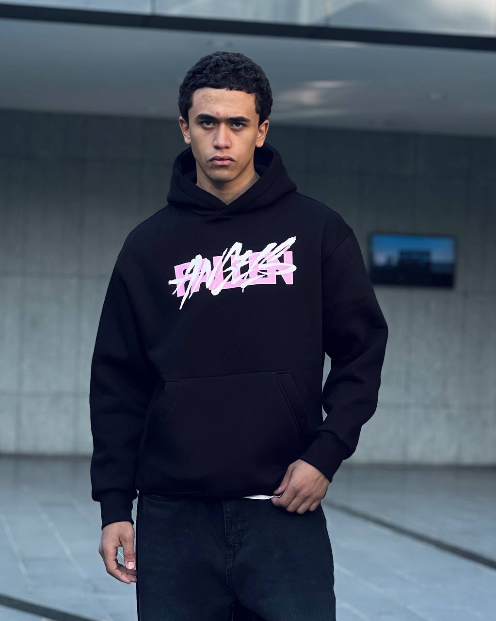 oversized black hoodie