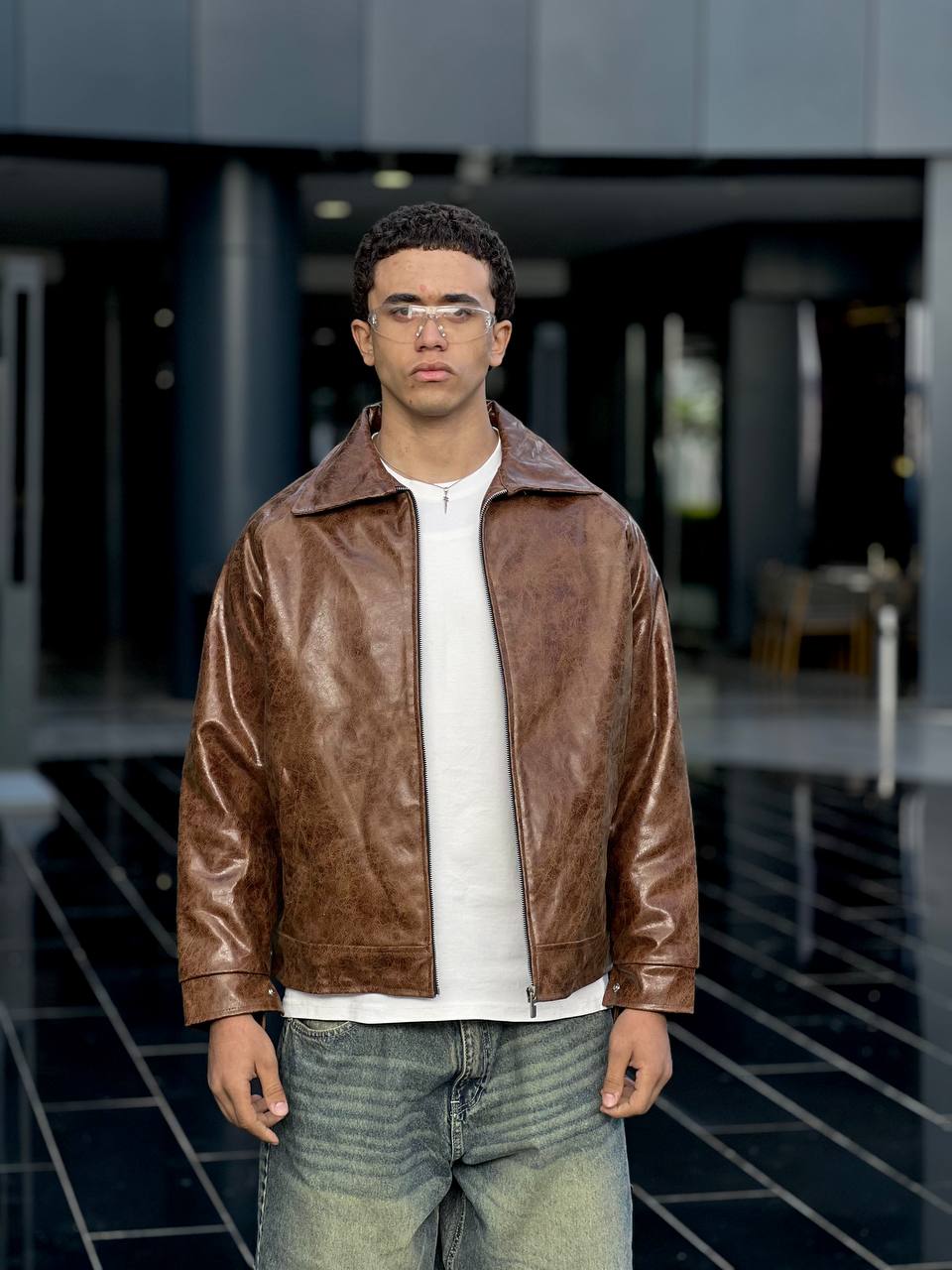 brown leather Jacket