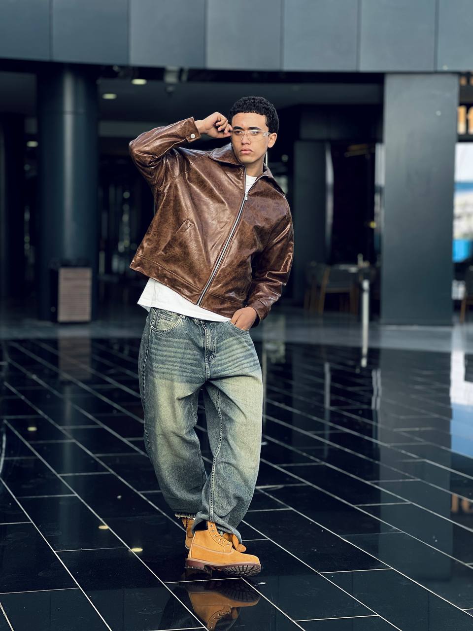 brown leather Jacket