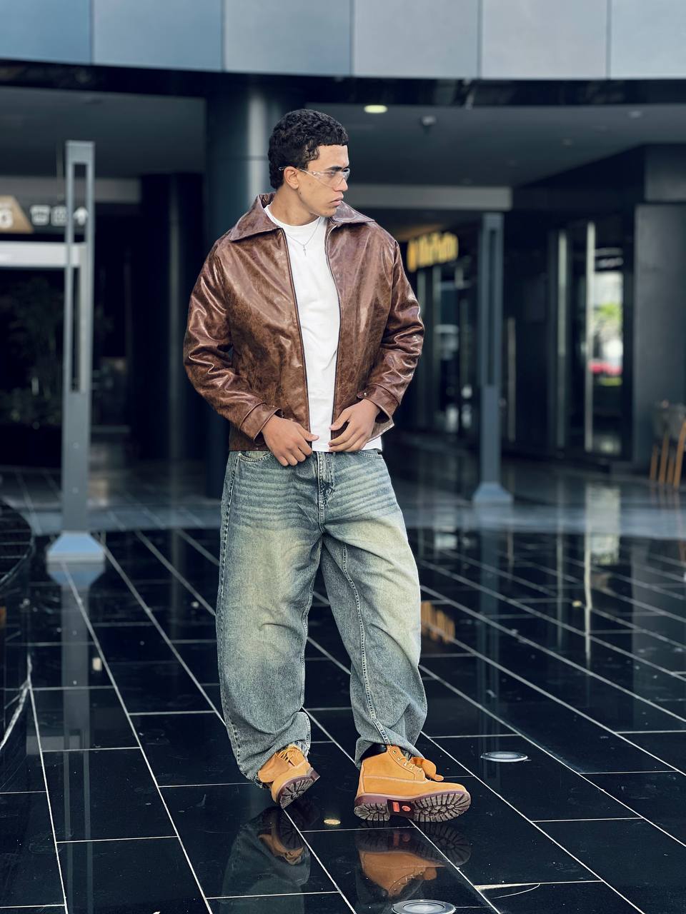 brown leather Jacket