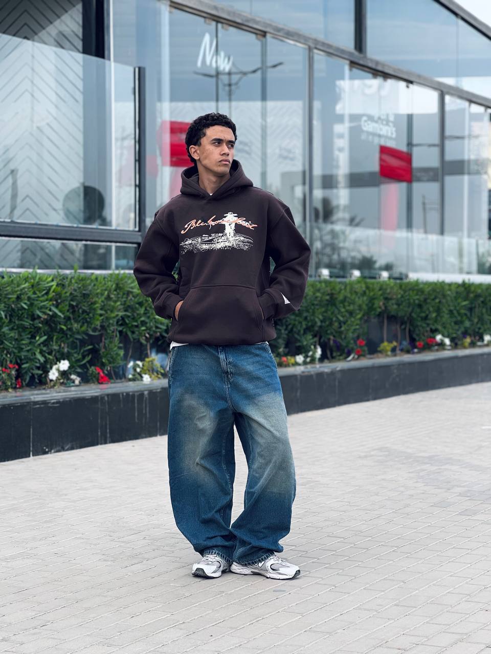 Oversized brown hoodie