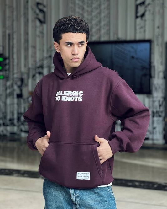 Oversized burgundy hoodie
