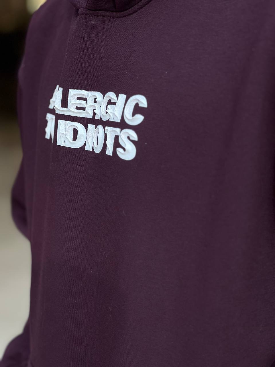 Oversized burgundy hoodie