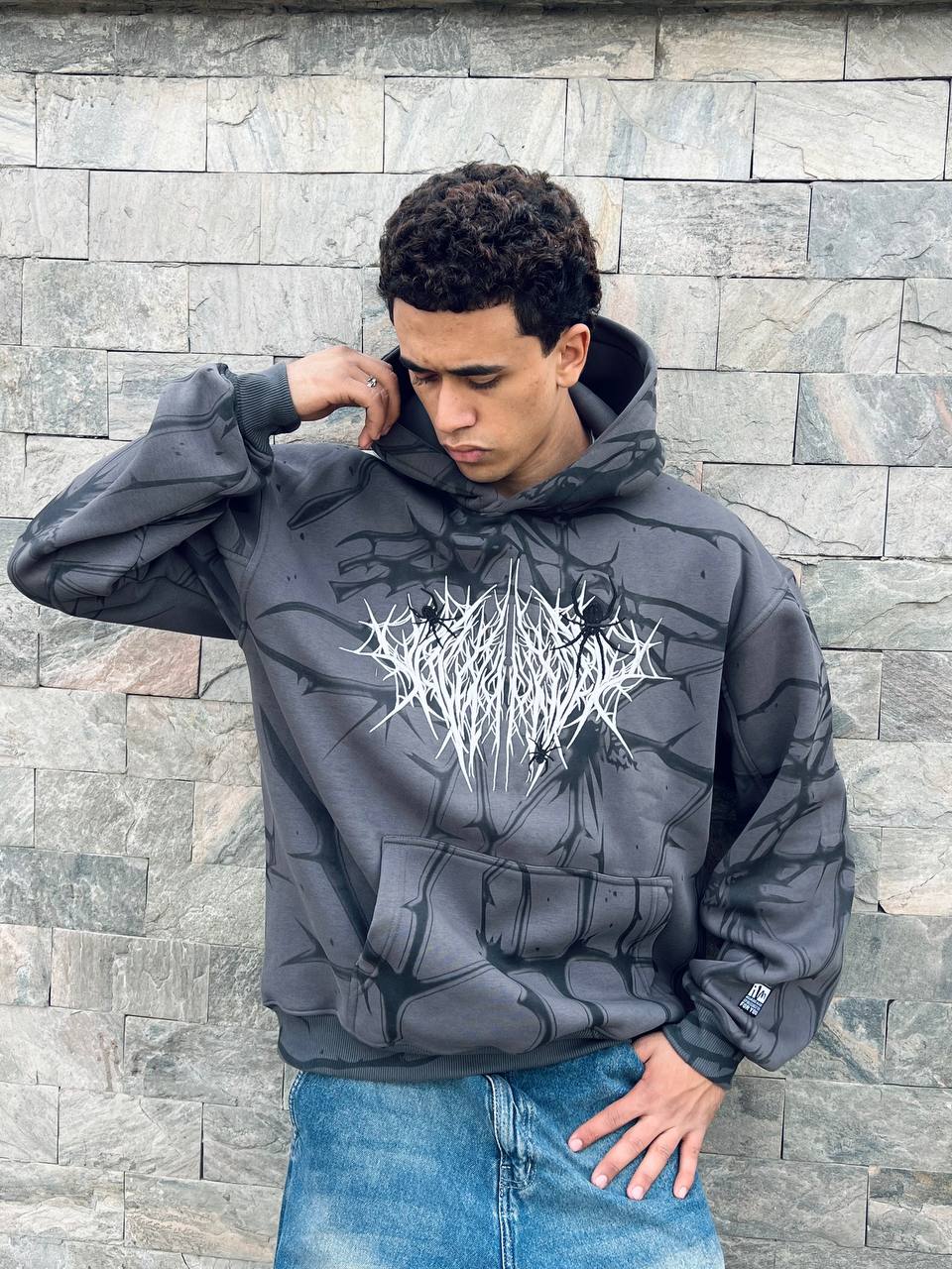 Oversized iron hoodie