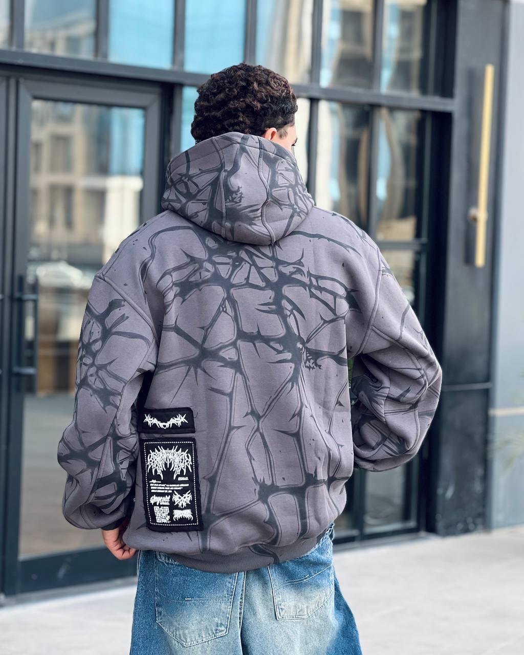 Oversized iron hoodie