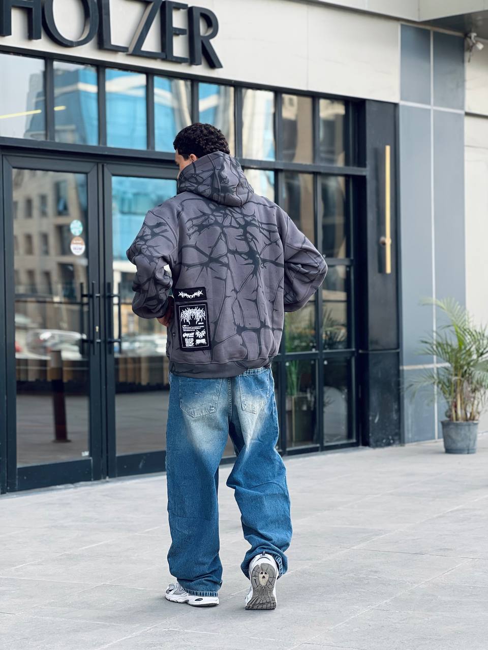 Oversized iron hoodie