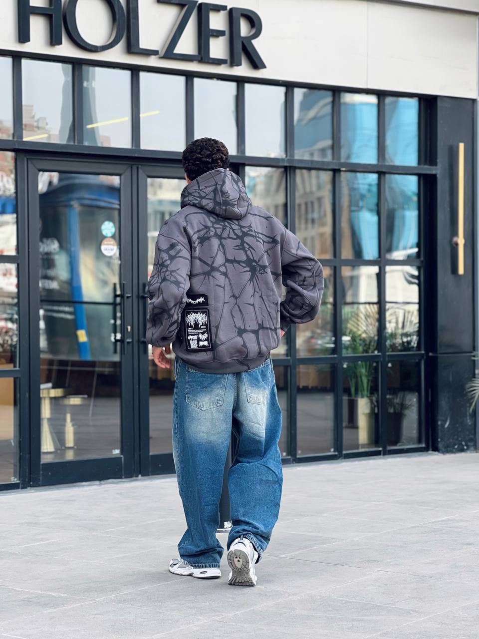 Oversized iron hoodie