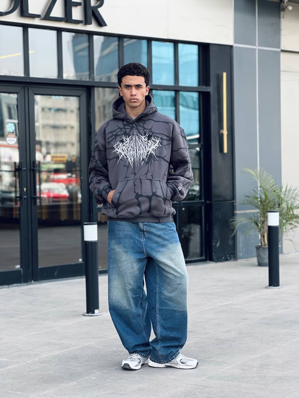 Oversized iron hoodie